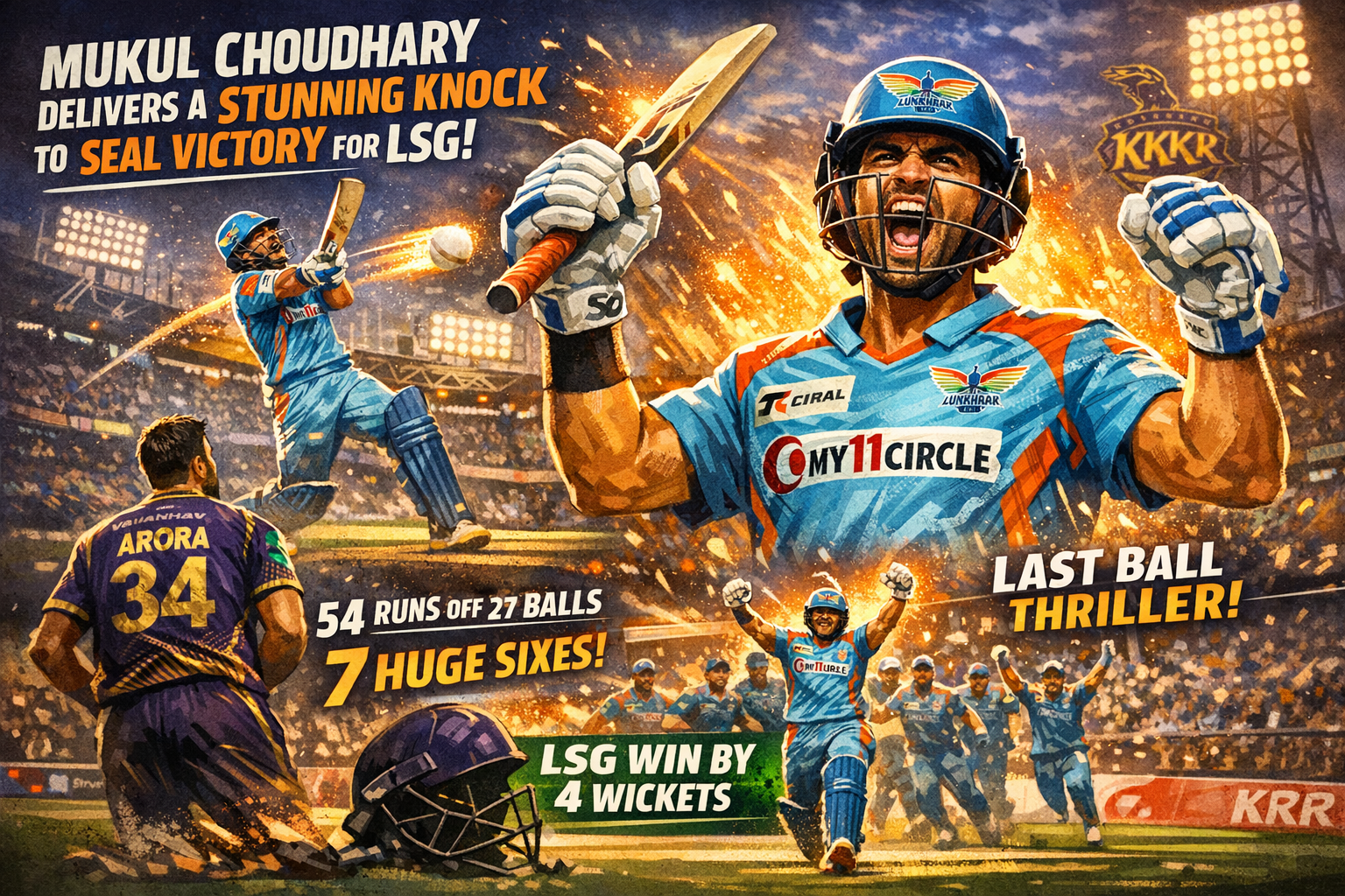 Mukul Choudhary Delivers a Stunning Knock to Seal Victory for LSG