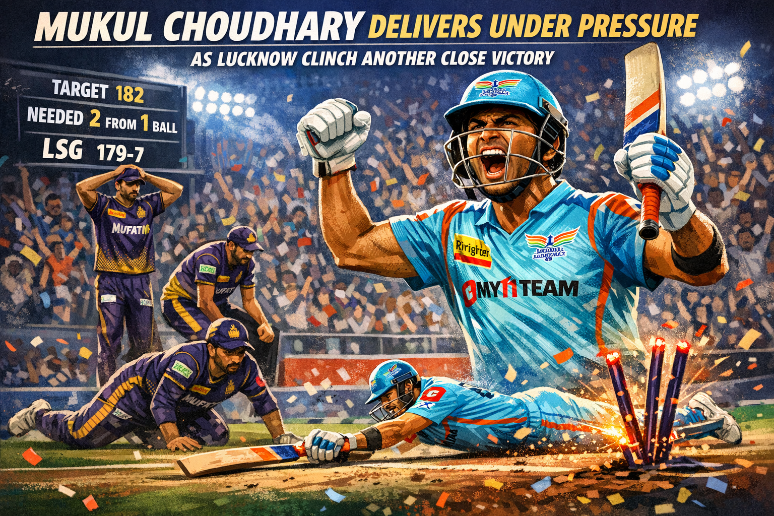 Mukul Choudhary Delivers Under Pressure as Lucknow Clinch Another Close Victory